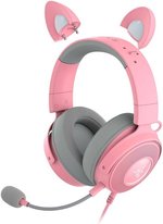 Razer Kraken Kitty V2 Pro Gaming Headphones, 50mm Razer TriForce Titanium, Passive Noise Cancellation, Unidirectional Pick-Up Pattern, USB Type-A Connectivity, Quartz | RZ04-04510200-R3M1
