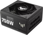 ASUS TUF Gaming 750W Fully Modular Power Supply, 80 PLUS Gold Efficiency, Active PFC, ATX12V Form Factor, Dual Ball Fan Bearings, Axial-Tech Fan Design, Black | 90YE00S3-B0NA00