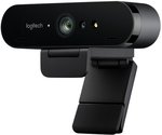 Logitech Brio 4k Stream Edition Webcam, Ultra HD 4K/30fps, 1080p/60fps Streaming, USB 3.0 Cable and USB 2.0, Autofocus, Built-In Stereo Microphone, 65Â°/78Â°/90Â°, Webcam - Black I 960-001194