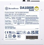 Silverstone DA1000R Fully Modular ATX Power Supply, Cybenetics Gold, 1000W Max Output Power, Gen5 12VHPWR PCIe Connector, 135mm Silent FDB Fan, Active PFC, White | SST-DA1000R-GM-WWW