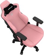AndaSeat Kaiser 3 Series Premium Ergonomic Gaming/Office Chair, Premium PVC Leather, XL Size (Enlarged), Heavy-duty Aluminum Wheel Base, 65MM PU Covered Wheels, CREAMY PINK | AD12YDC-XL-01-P-PV/C
