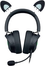 Razer Kraken Kitty V2 Pro Gaming Headphones, 50mm Razer TriForce Titanium, Passive Noise Cancellation, Unidirectional Pick-Up Pattern, USB Type-A Connectivity, Black | RZ04-04510100-R3M1