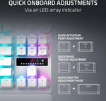 Razer Huntsman V3 Pro Tenkeyless Keyboard, Razer Analog Optical Gen-2 Switch, 1000Hz Polling Rate, Chroma RGB, Magnetic Firm Wrist Rest, English Layout, Type C Cable, White | RZ03-04981700-R3M1