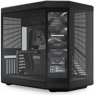  HYTE Y70 Touch Infinite Dual Chamber Mid-Tower ATX PC Gaming Case, Supports Up to 360mm Radiator & 10x 120mm Fans, Nexus Touch, 1x USB-C 3.2 Gen 2, 2x USB-A 3.2 Gen 1, Snow White | CS-HYTE-Y70TI-WW