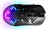 SteelSeries Aerox 9 Wireless Gaming Mouse, 40G Acceleration, 18000 in 100 CPI Increments, Ultra Lightweight, 3 RGB Zone, IP54 Water Resistance, Bluetooth 5.0,180H Battery Life, USB-C, Onyx | 62618