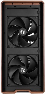 Lian Li LANCOOL 217 Genuine Walnut Wood Computer Case, Mid-Tower ATX PC Case with 5 Pre-Installed PWM Fans 2x170mm, 2x120mm & 1x140mm, Flexible PSU & Cable Installation - Black (LAN217X)