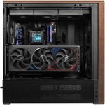 Lian Li LANCOOL 217 Genuine Walnut Wood Computer Case, Mid-Tower ATX PC Case with 5 Pre-Installed PWM Fans 2x170mm, 2x120mm & 1x140mm, Flexible PSU & Cable Installation - Black (LAN217X)