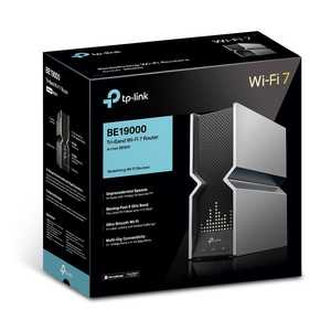  TP-Link BE19000 Tri-Band Wi-Fi 7 Router, 2.4GHz, 5GHz & 6GHz Frequency, Up to 11520 Mbps WiFi Speed, 8x Optimally Positioned Antennas, Beamforming, Black | Archer BE800