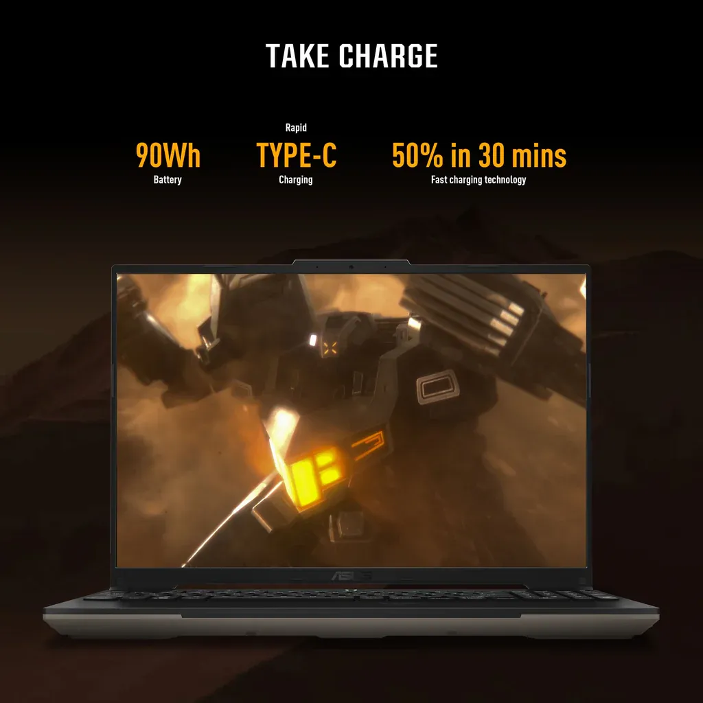 ASUS TUF GAMING A16 FA617NS-N3002W | RYZEN 7 7735HS, 16GB RAM, 512GB SSD, 16" WUXGA 165Hz, 8GB AMD Radeon RX7600S, Win11 Home, Eng-Arab Keyboard, Black