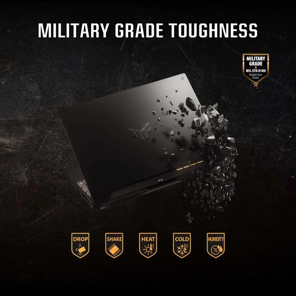 ASUS TUF GAMING FX507ZV4-LP052W | Intel Core i7 12700H, 16GB RAM, 1TB SSD, 15.6" FHD 144Hz, 8GB NVIDIA RTX 4060, Win11 Home, Eng-Arab K/B, Gray