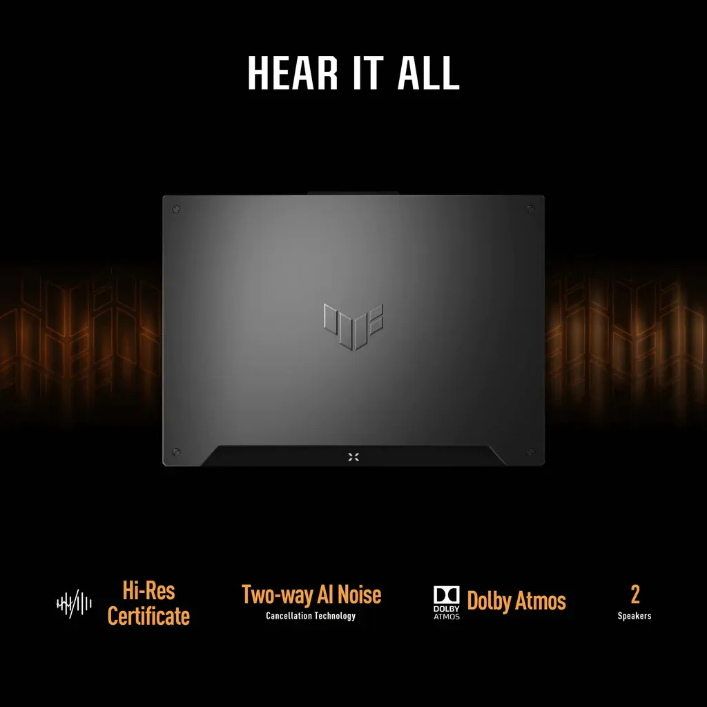 ASUS TUF GAMING FX507ZV4-LP052W | Intel Core i7 12700H, 16GB RAM, 1TB SSD, 15.6" FHD 144Hz, 8GB NVIDIA RTX 4060, Win11 Home, Eng-Arab K/B, Gray