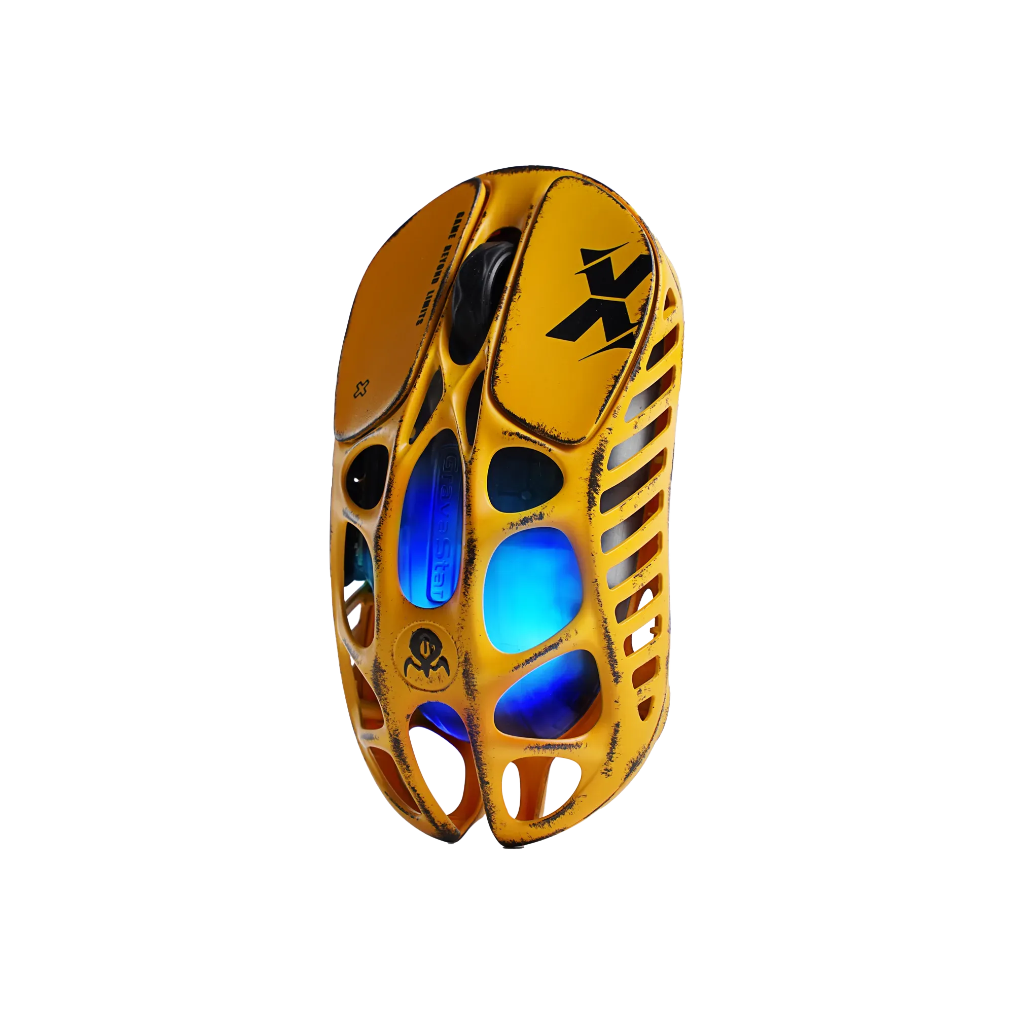 GravaStar Mercury X - Wireless Gaming Mouse, Special Edition - Battle-Worn Yellow