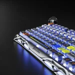 GravaStar Mercury K1 Pro Wireless Gaming Keyboard, Aluminum Alloy, 75% Layout Custom Keyboard, Designed for Durability & Unique Aesthetic (Interstellar Silver)