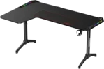 Twisted Minds L-Shaped Left Gaming Desk with Y-Shaped Legs, Left (Electronic Games)