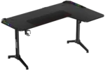  Twisted Minds L-Shaped Right Gaming Desk with Y-Shaped Legs, (Electronic Games)