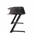Gamax TD-03 with GT-01 Light P2 Carbon Fibre Grain Environmental Gaming Desk, Black
