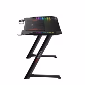Gamax TD-03 with GT-01 Light P2 Carbon Fibre Grain Environmental Gaming Desk, Black