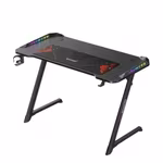 Gamax TD-03 with GT-01 Light P2 Carbon Fibre Grain Environmental Gaming Desk, Black