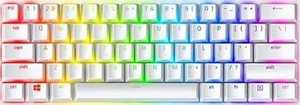 Razer Huntsman Mini 60% Gaming Keyboard, Fastest Keyboard Switches Ever, Linear Red Optical Switches, Chroma RGB Lighting, PBT Keycaps, Onboard Memory - Mercury White | RZ03-03390400-R3M1