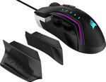 CORSAIR GLAIVE RGB PRO, Comfort FPS/MOBA 18000 DPI, Optical