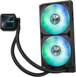 ASUS Prime LC 240 aRGB Liquid CPU Cooler, 240mm Radiator, PRIME LC 24025 Integrated Fan, 2200 RPM Fan Speed, 75.7 CFM Airflow, 400mm Sleeved Rubber Tube, Black | 90RC0111-B0EAY0