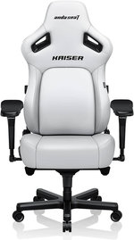 AndaSeat Kasier 4 Series Premium Gaming Chair, 5Â° Sloping Seat Base, Pop-out Lumbar, 5D Armrests, Up to 180kg Max Weight, Premium PVC Leather, XL, Cloudy White | AD12YDDC-XLL-20-W-PVC