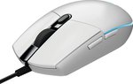 Logitech G203 Lightsync RGB Lighting 800 DPI, 6 programmable buttons Optical Wired Gaming Mouse (White) | 910-005797