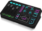  TC-Helicon Go XLR Broadcast Production Studio Mixer, 4-Channel Mixer, Studio Quality Midas Preamp, Full RGB Lighting Control, Motorized Faders, Premium Low Noise Midas Mic Preamp, Black | GOXLR
