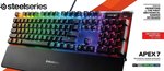 SteelSeries Apex 7 Mechanical Gaming Keyboard, Aircraft Grade Aluminum Alloy, Red Mechanical Gaming Switches | 64636