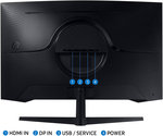 Samsung Odyssey G5 G55C Curved Monitor, 32" QHD VA Display, 165Hz Refresh Rate, 1ms (MPRT) Response Time, 1000R Curvature, AMD FreeSync Technology, Black | LS32CG552EMXUE