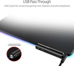 ASUS NH02-ROG Balteus RGB Gaming Mouse Pad, USB Port, Aura Sync RGB Lighting, Hard Micro-Textured Gaming-Optimized Surface & Nonslip Rubber Base | 90MP0110-B0UA00