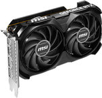 MSI GeForce RTX 4060 Ventus 2X OC Graphics Card, 8GB GDDR6 128-Bit Memory, 2490MHz Boost Clock, 17 Gbps Memory Speed, 3072 CUDA Cores, PCIe Gen4 x8, DisplayPort / HDMI, Black | 912-V516-012