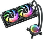 EKWB EK-Nucleus AIO CR240 Lux D-RGB Liquid CPU Cooler, 240mm Radiator, 120 mm D-RGB Daisy-chainable Fans, 550 - 2300 RPM Fan Speed, 72 CFM Air Flow, Applicable for AMD / Intel, Black | 3831109851678