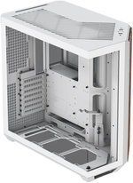 APNX V1 V1-W-WT-v1 ATX Mid Tower Glass Edition Computer Case, Up To 360mm Radiators, x10 Fan Slot, SGCC Body Material, Wood Front Panel, 0.8mm Steel Thickness, White & Wood | APCM-VI01103.21