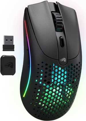 Glorious Model O 2 Wireless RGB Gaming Mouse, Ultralight 68-gram Weight, 26,000 DPI BAMF 2.0 Sensor, Hybrid 2.4 Ghz / BT, 210-hour Max Battery Life, Vibrant RGB Lighting, Black | GLO-MS-OWV2-MB