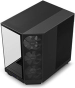 NZXT H6 Flow RGB Compact Dual-Chamber Airflow Mid-Tower ATX Case, Panoramic Glass Panels, Up to 360 mm Radiator & 3x 120mm RGB Fans, Cable Mgt, USB-C 3.2 / USB-A 3.2, Black | CC-H61FB-R1