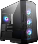 MSI MAG PANO M100R PZ Micro ATX Gaming Case, 270Â° Pano Temp Glass Panel, 4* aRGB Fans & Up to 360mm AIO, 1x 2.5"/3.5 Drive Bay, Support Back-Connect Motherboard, USB-/ USB-A, Black | 306-7G24R21-809
