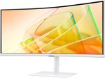 SAMSUNG S65TC ViewFinity S6 Monitor, 34" VA UWQHD Display, 100Hz Refresh Rate, 5ms Response Time, 1000R Curvature, Built-In Speaker, KVM Switch, FreeSync Technology, White | LS34C650TAMXUE
