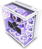  NZXT H9 Elite Dual-Chamber ATX Mid-Tower PC Case, Unique Glass Panel, Intuitive Cable Mgt, 360mm Radiators & 10x120mm Fans Support, Built-in RGB & Fan Controller, USB 3.2 Type-C/A, White | CM-H91EW-01