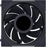 Lian Li Uni Fan TL 120 Reverse Blade Case Fan, 1.6" LCD, 120mm Fan Size, 1900 RPM Fan Speed, 54.3 CFM Airflow, PA66 / PBT Materials, FD Bearing, Triple Pack, W/ Controller, Black | G99.12RTLLCD3B.00
