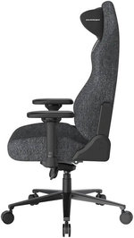 DXRacer Craft Series Gaming Chairs, 2D Integrated Lumbar Support, 4D Armrests, Class 4 Hydraulics, 90Â° ~ 135Â° Back Recline Support, Woven Fabric Upholstery, Large Size, Black / Grey | GC/LCF23FBE/BG