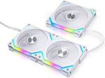 Lian-Li UNI FAN SL V2 Revolutionized Daisy-Chain ARGB Fan, Modular 120mm Fans, Up to 2000 RPM Fan Speed, 64.5 CFM Airflow, Sophisticate Lighting Effects, 3 Pack, White | G99.12SLV23W.00