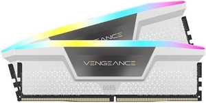 Corsair VENGEANCE RGB 32GB (2 x 16GB) DDR5 Desktop Memory Kit, 6000MHz Speed, CAS 40 Latency, 1.35 Voltage, XMP 3.0 / Intel 600 / 700 Series Compatibility, White | CMH32GX5M2B6000C40W
