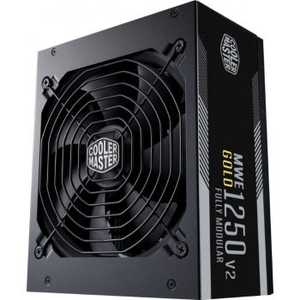 Cooler Master MWE 1250 Gold V2 80 Plus Gold Full Modular Power Supply, 140mm, 2200 RPM, 47-63Hz, Black | MPE-C501-AFCAG-UK