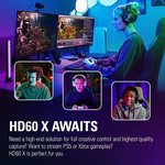 Elgato HD60 X External Capture Card, Stream & Record in 1080p60 HDR10 Or 4K30 HDR10 with Ultra-Low Latency On PS5, PS4/Pro, Xbox Series X/S, Xbox One X/S, Black | 10GBE9901