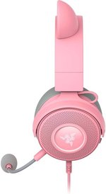 Razer Kraken Kitty V2 Pro Gaming Headphones, 50mm Razer TriForce Titanium, Passive Noise Cancellation, Unidirectional Pick-Up Pattern, USB Type-A Connectivity, Quartz | RZ04-04510200-R3M1
