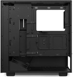 NZXT H5 Flow RGB All Black, Mid Tower ATX Case, Up to 240mm Radiator Support, Tempered Glass Front Panel, Built-in RGB, Spacious Cable Management, Black | CC-H51FB-R1