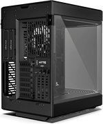 HYTE Y60 Modern Aesthetic Mid-Tower ATX Gaming PC Case, Panoramic Tempered Glass Design, Dual Chamber, 360mm Radiator Support, 3 Pre-installed 120mm Fans, PCIE 4.0 Cable, Black/Black | CS-HYTE-Y60-B