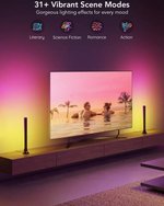 Govee RGBIC TV Light Bars for 45-70 inch TVs, 38cm Length, 30 Lamp Beads, Wider Light Effect, 8 Dynamic Music Modes, 2.4GHz Wi-Fi + Bluetooth Connectivity, Black | H6046