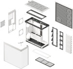 HAVN HS 420 E-ATX Mid Tower Base Edition Computer Case, Up To 420mm Radiators, 11x Fan Support, SGCC Sheet Metal, Tempered Glass, ABS, Zinc Alloy, NdFeB Magnets, White | HVN-CA-HS420-05